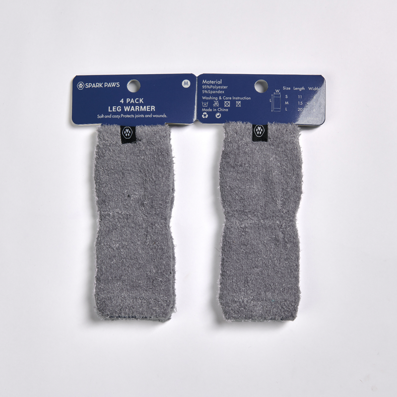 Stretchy Fleece Dog Leg Warmer Sleeves - Grey