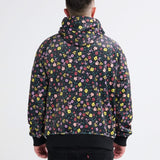 Vintage Flower Human Hoodie - Black