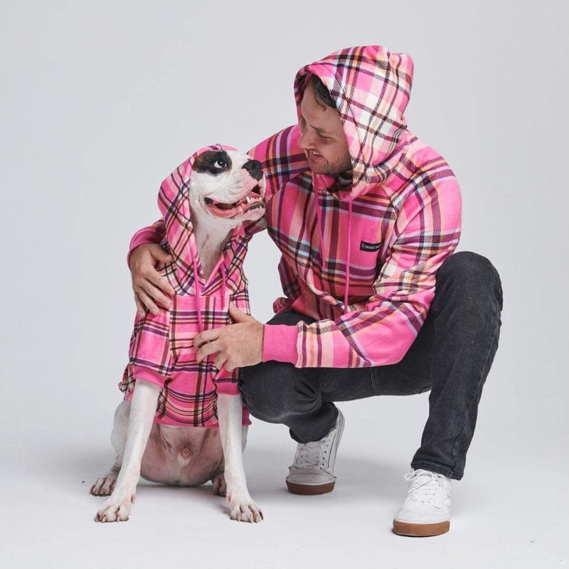 Pink Plaid Hoodie