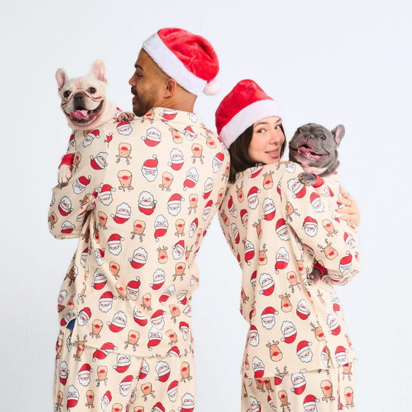 Christmas Pajama Top -  Santa and Rudolph