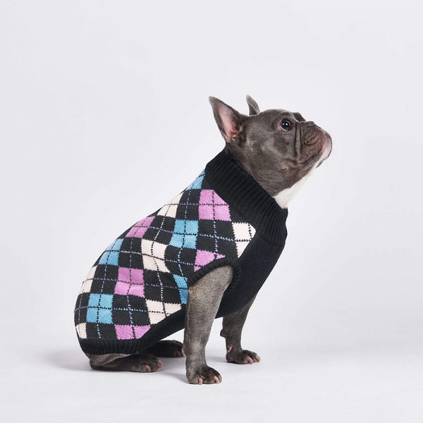 Argyle dog sale sweater