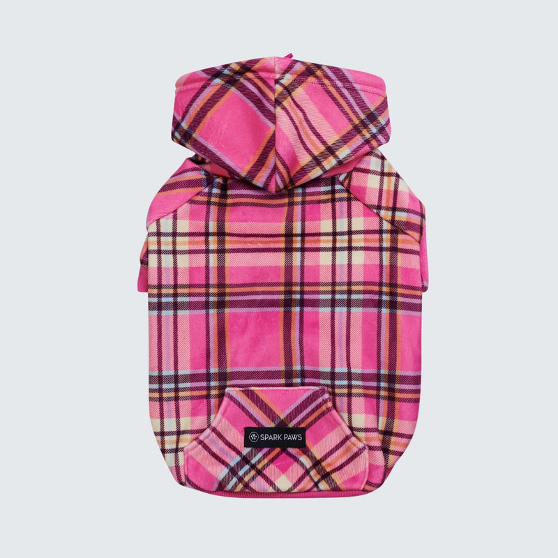 Pink Plaid Hoodie