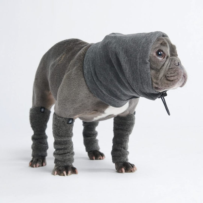 Stretchy Fleece Dog Leg Warmer Sleeves - Grey