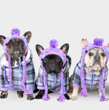 Purple Plaid Dog Hoodie